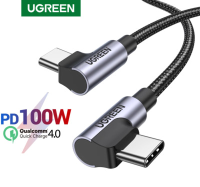 UGREEN PD 100W L Shaped USB C to USB C Fast Charging Cable