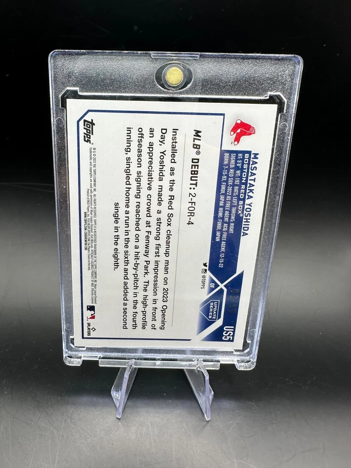 2023 Topps Update Masataka Yoshida ROOKIE RC Father's Day Blue Parallel #/50 SP - Image 2 of 2