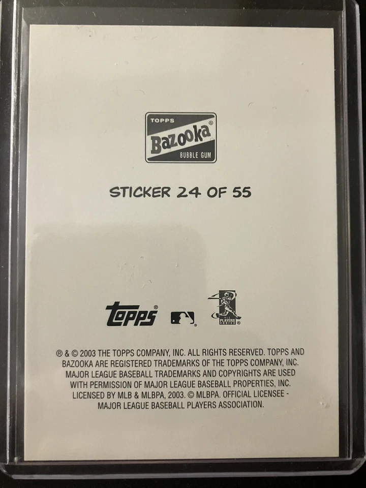 2003 Bazooka 4 on 1 Sticker #24 Joe Mauer/Huber/Stokes/Tracy - Image 2 of 2