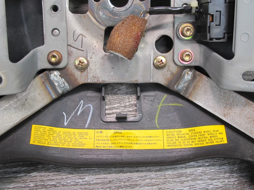 91-93 MITSUBISHI 3000GT Dodge Stealth cuero dirección con interruptor de crucero OEM Foto 3 de 4