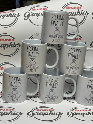F*cking Endlich Tasse/Tasse Hochzeit/Verlobung Geschenke