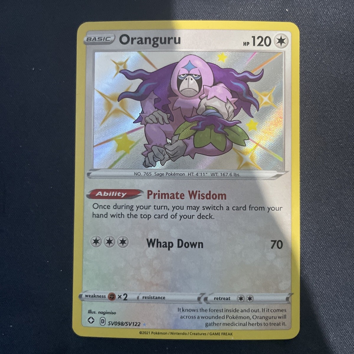 shiny oranguru pokemon card Pokemon. - TCG - Oranguru #SV098/SV122 Shiny Holo - NM