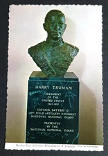 Harry S Truman Library Museum Bust Independence Missouri MO Postcard c1980s