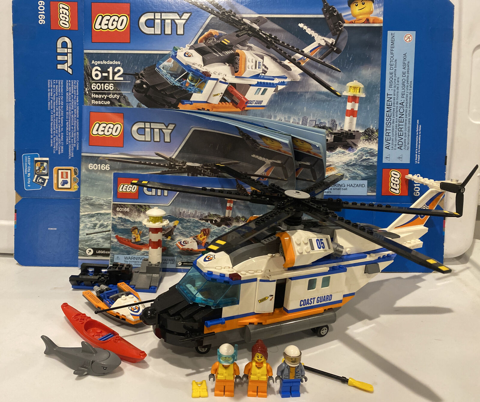 Lego City Set 60166 Heavy Duty Rescue Helicoptor 99% complete.