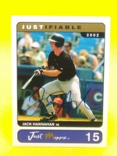 Jack Hannahan 2002 Just Minors Justifiable AUTOGRAPH ROOKIE #15 ***195/400***