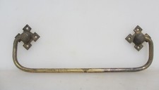 Victorian Brass Umbrella Holder Pew Rail Church Antique Old Cross Hanger Towel