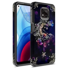 For Moto G Power 2021 Hybrid Graphic Colorful Armor Case