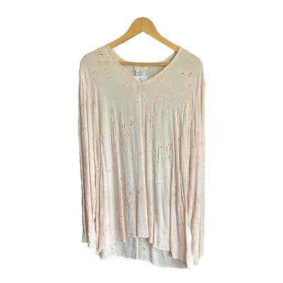 Ghost pfirsichfarbenes langärmeliges Strandkleid UK Größe Medium