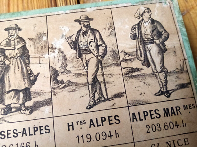 MATENET Jeu LOTO ancien départements France cartes complètes peu servi 1865/1870