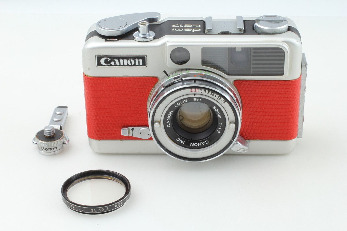 Exc+4, Red] Canon Demi EE17 Half Frame Camera 30mm F1.7