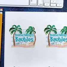 6 Business Custom Logo Stickers/Labels 3" Round/Large