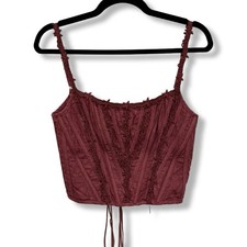 Vintage Burgundy Corset Top