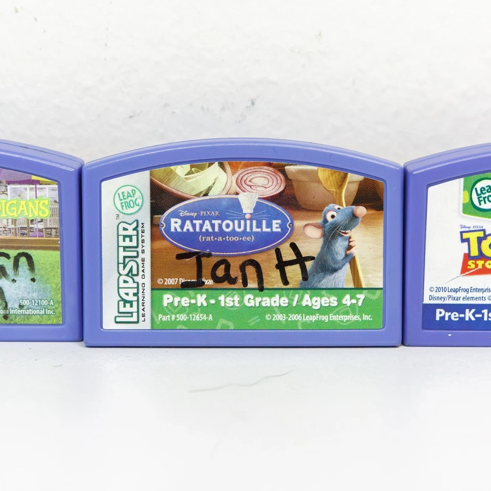 LEAPFROG Leapster Game Cartridge Lot Ratatouille Toy Story 3 Scooby Doo Disney - Image 3 of 4