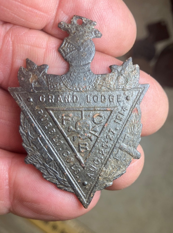 Knights of Pythias medal-Grand Lodge Pueblo Colorado Aug. 1914-NM detecting find