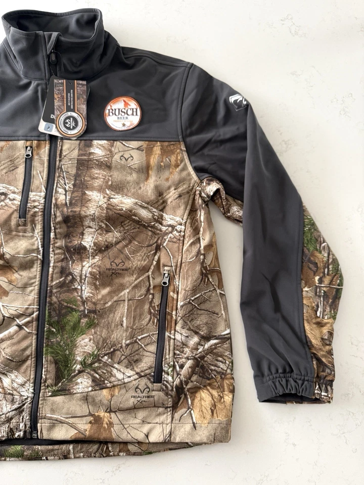 NWT Dri Duck Motion Soft Shell Jacket Realtree Xtra Camo - Busch Beer - Men’s L - Image 3 of 4
