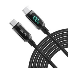 SOOPII 100W 4ft USB C to C Cable Fast Charge, Nylon Braided 1.2M, Black