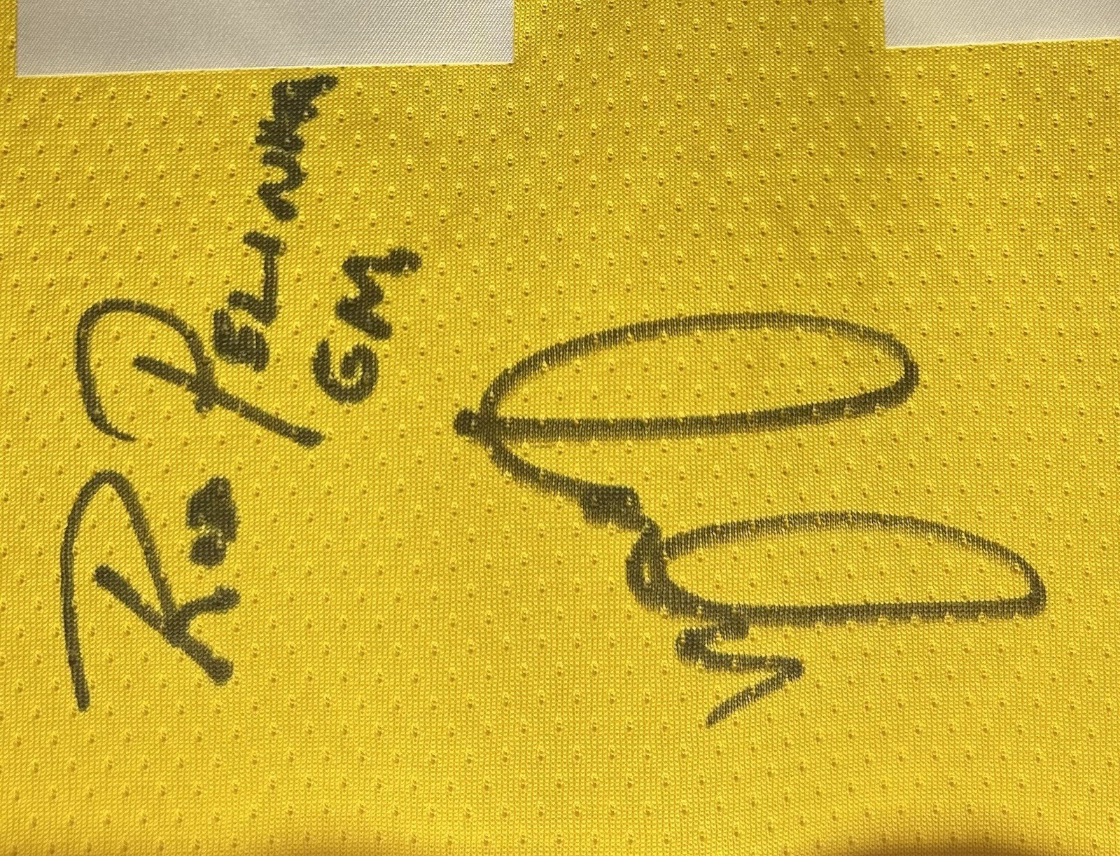 Luka Doncic & Rob Pelinka Signed Nike Los Angeles Lakers Jersey Auto PSA/DNA LOA view 2