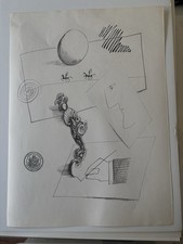 Saul Steinberg, double sided litho print