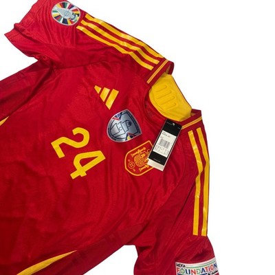 Adidas Spain Cucurella 24 Home JerseyMens XL Red UEFA Nations League Winner 2023