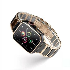 Band Stainless Steel Glossy Ceramics Protector PC Case for Apple Watch Ultra2 9