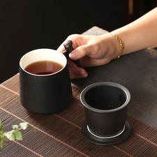 Ceramic Tea Infuser Mug/Cup with Lid Removable Filter -Tea Coffee Infuser Cups