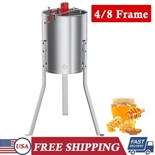 Manual Honey Extractor Machine 4/8 Frame Stainless Steel Honeycomb Spinner Tank