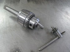 USED Jacobs 16N Ball Bearing 1/8" to 5/8" Drill Chuck 3 M.T. Arbor Chuck Key