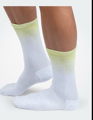 On Running Men's All Day Crew Socks - White/Hay - Large - 1 Pair