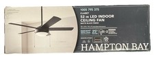 Hampton Bay Claret 52 in. Indoor Matte Black Ceiling Fan with Light Kit NO GLOBE