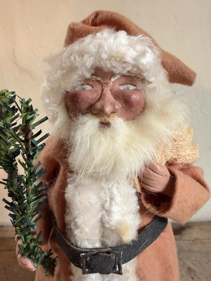 Old Artisan Handmade Reproduction Santa Belsnickel Candy Container Folk Art - Image 3 of 4