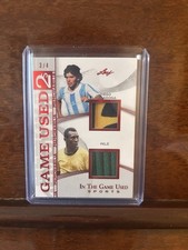 2025 Leaf In The Game Used Pele Diego Maradona 2s Red Patch /4 MH8
