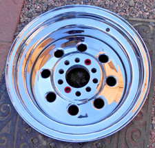 1989 Borlem 15x 8 Steel Dual Bolt Pattern Chrome Wheel. 5 Lug X 4.5 4.75