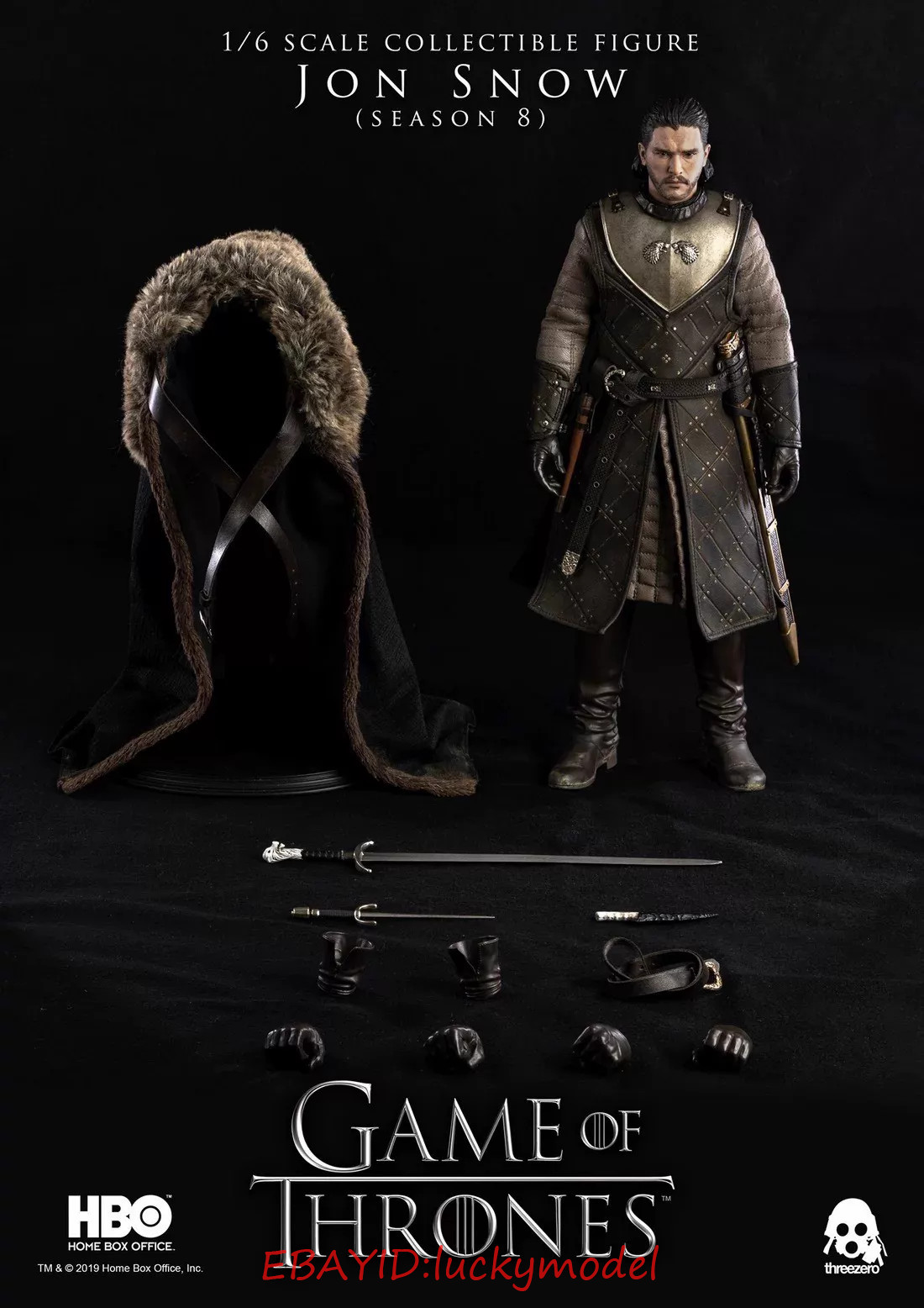 ThreeZero Game of Thrones 1/6 Jon Snow Action Figure Model In Stock NEW