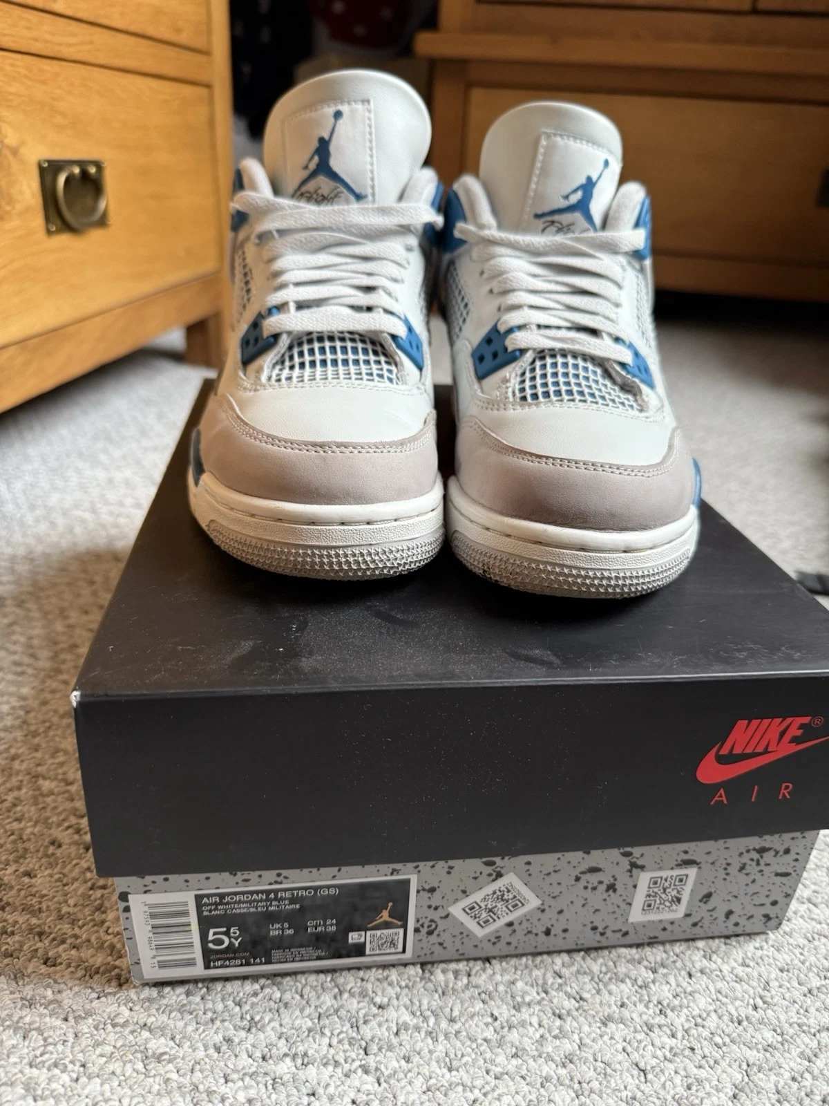 Taglia 5 Air Jordan 4 Retro 2024 Blu Militare