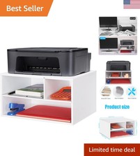 Versatile 2-Tier Printer Stand with Rubber Feet for Home Office  Classroom Use