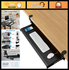 Adjustable Under Desk Keyboard Tray - Pull Out Slide-Out Platform, 32.8" x 12",