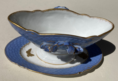 Bing & Grondahl Moth Butterfly Insect Serving Gravy Boat - Picture 3 of 7