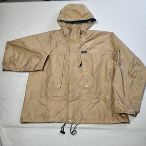 Vintage 1991 Patagonia 86161 Shell Jacket Men's Large Gold Green Trim Hong Kong