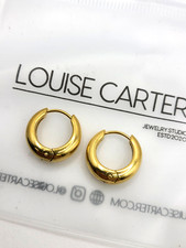 Louise Carter Mini Drop Huggies 17mm - Gold