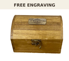 Personalised Wooden Pet Ashes Urn – Free Engraving & Nameplate – Memorial Box