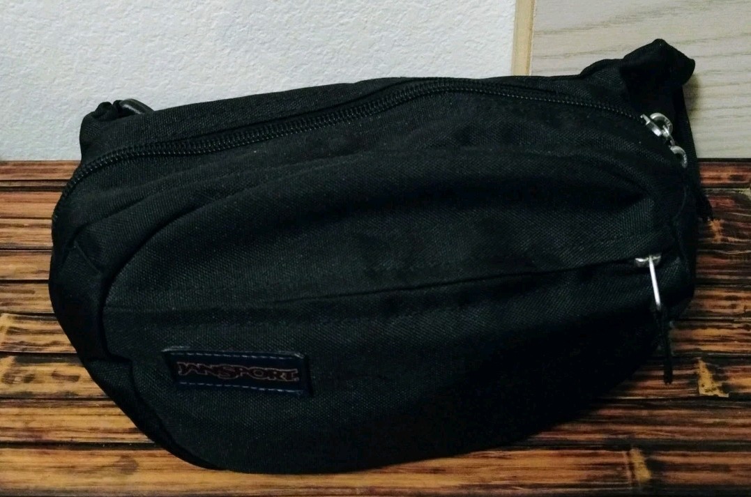 Vintage JANSPORT Black Fanny Pack Waist Bag