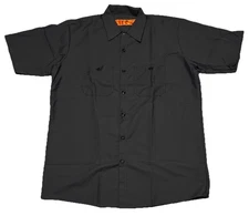 Red Kap Work Shirt Solid Color 2 Pocket Men's LG Industrial Uniform Short Sleeve