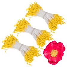 1080 Pack Double Heads Flower Stamen-1mm Flower Pistil for DIY(Aurantium)