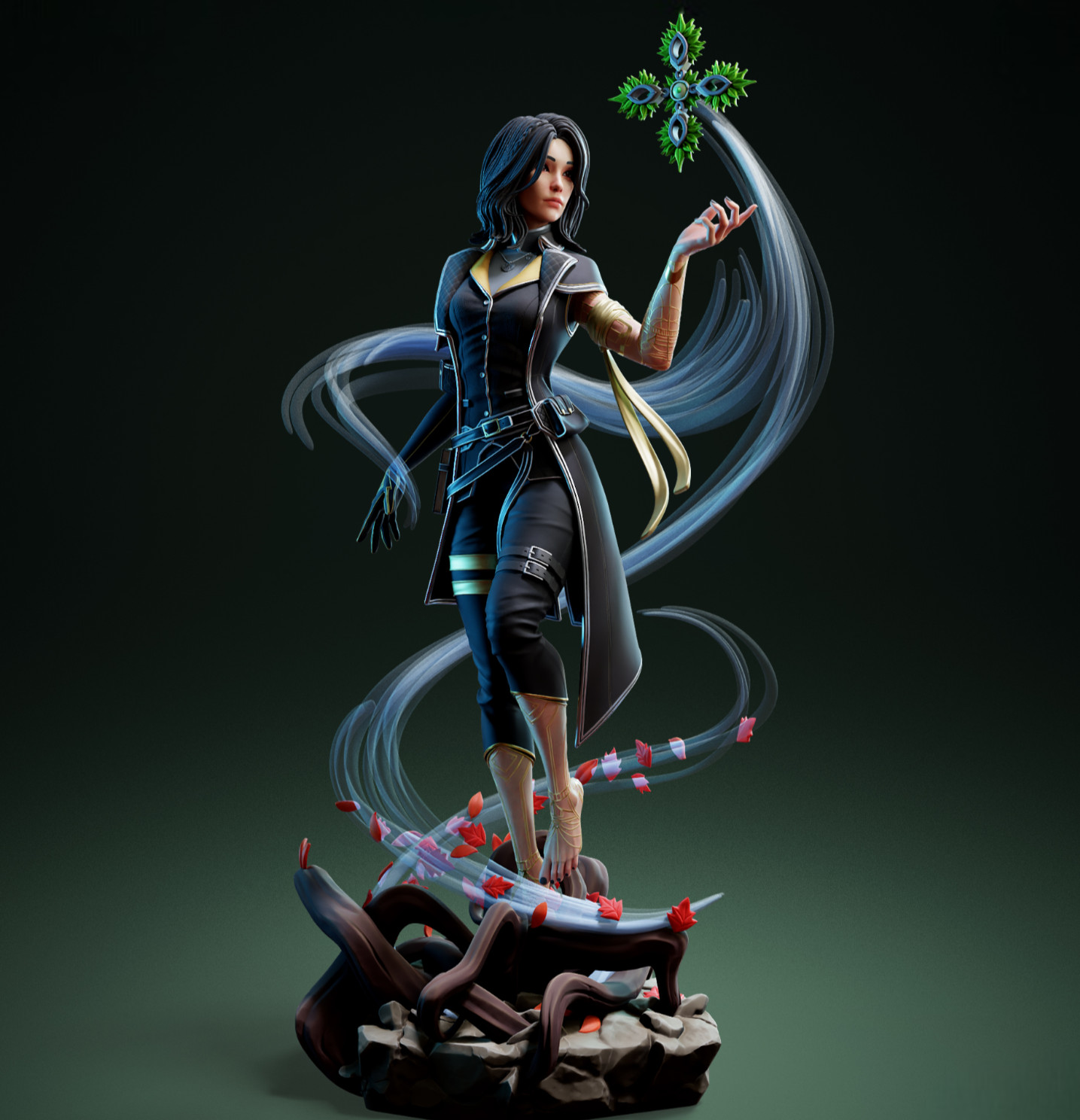 Figurine Lune Clair Obscur Expedition 33 par Bulkamancer de 27,8cm non peint en résine grise