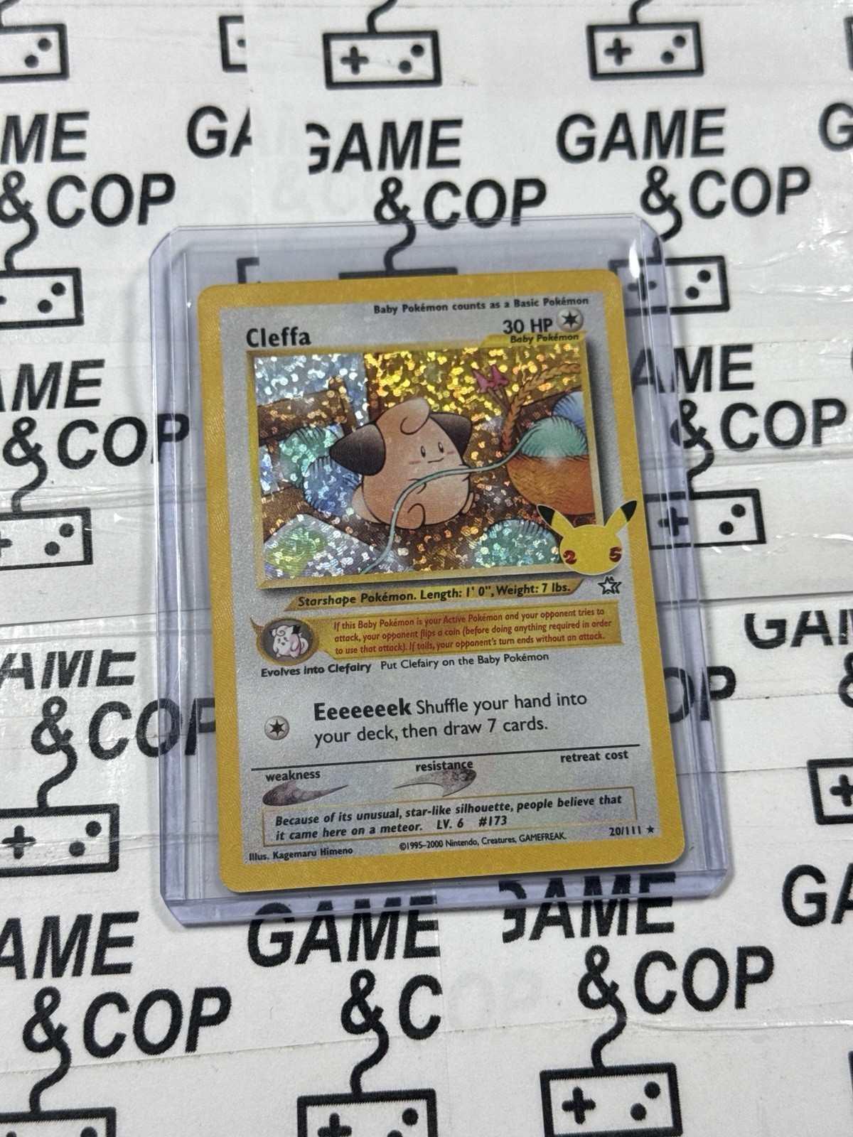 POKEMON CLEFFA 20/111 HOLO RARE CELEBRATIONS CLASSIC COLLECTION NEAR MINT