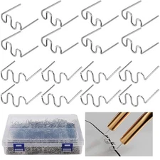 Plastic Welding Staples 1000 Pcs,2 Types Hot Staples for Decoration,Auto Repair,