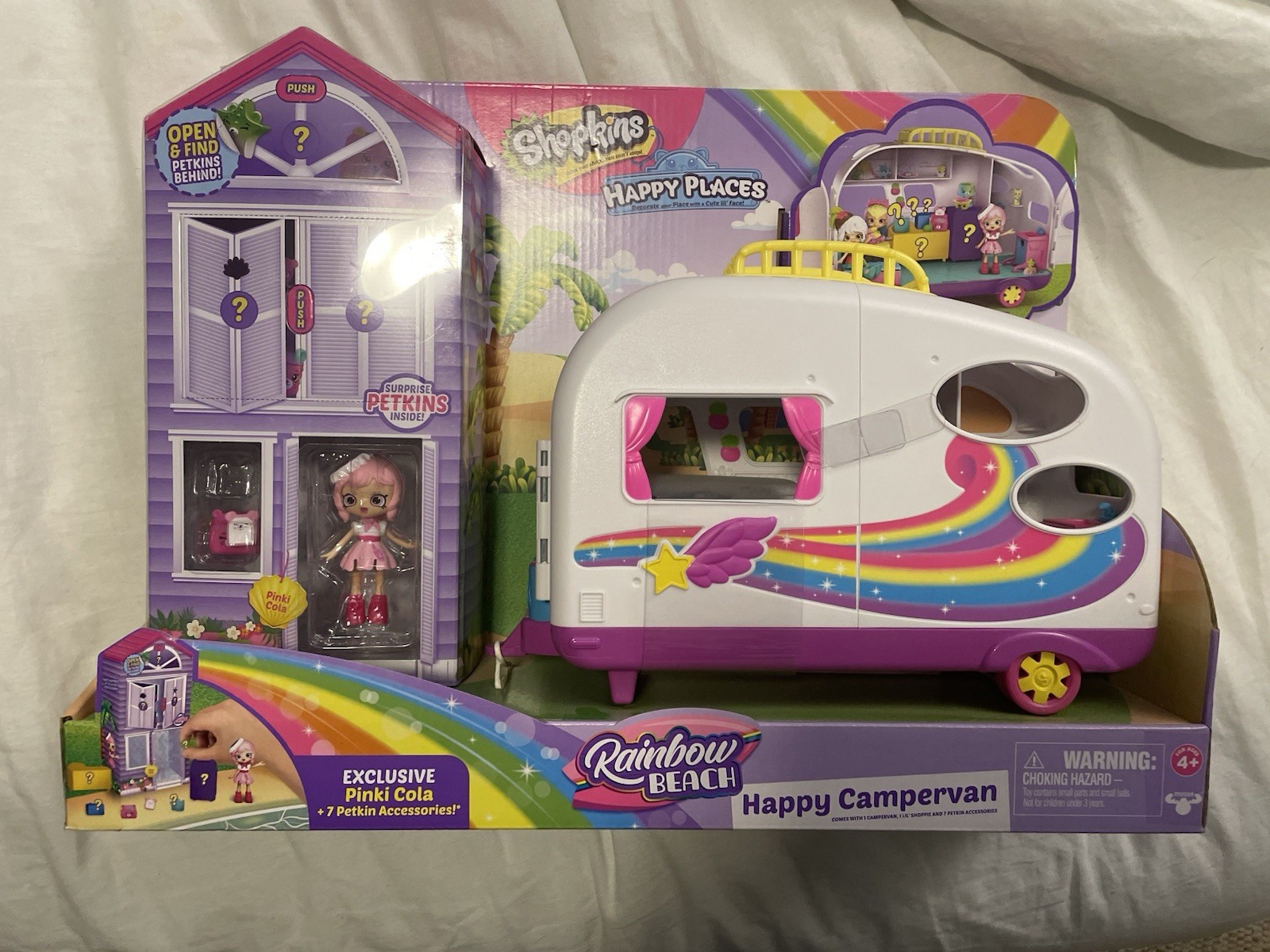 Shopkins Rainbow Beach Happy Campervan Playset with Pinki Co
