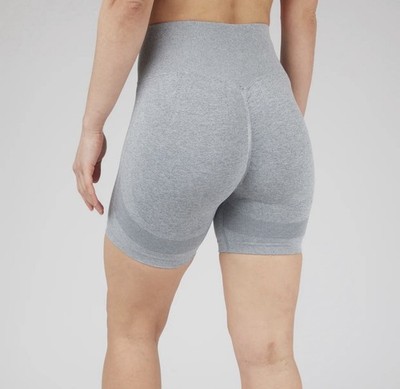 Bootyful by 90 Degree Seamless Gray Bike Shorts Size Small NWT