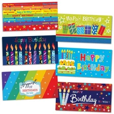 Gift Card/Money Holders with Envelopes Happy Birthday 24-Pack
