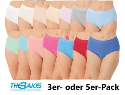 The Bakis Damen-Slip gepunktet 2078, 18 versch. Farben, 3er- oder 5er Pack